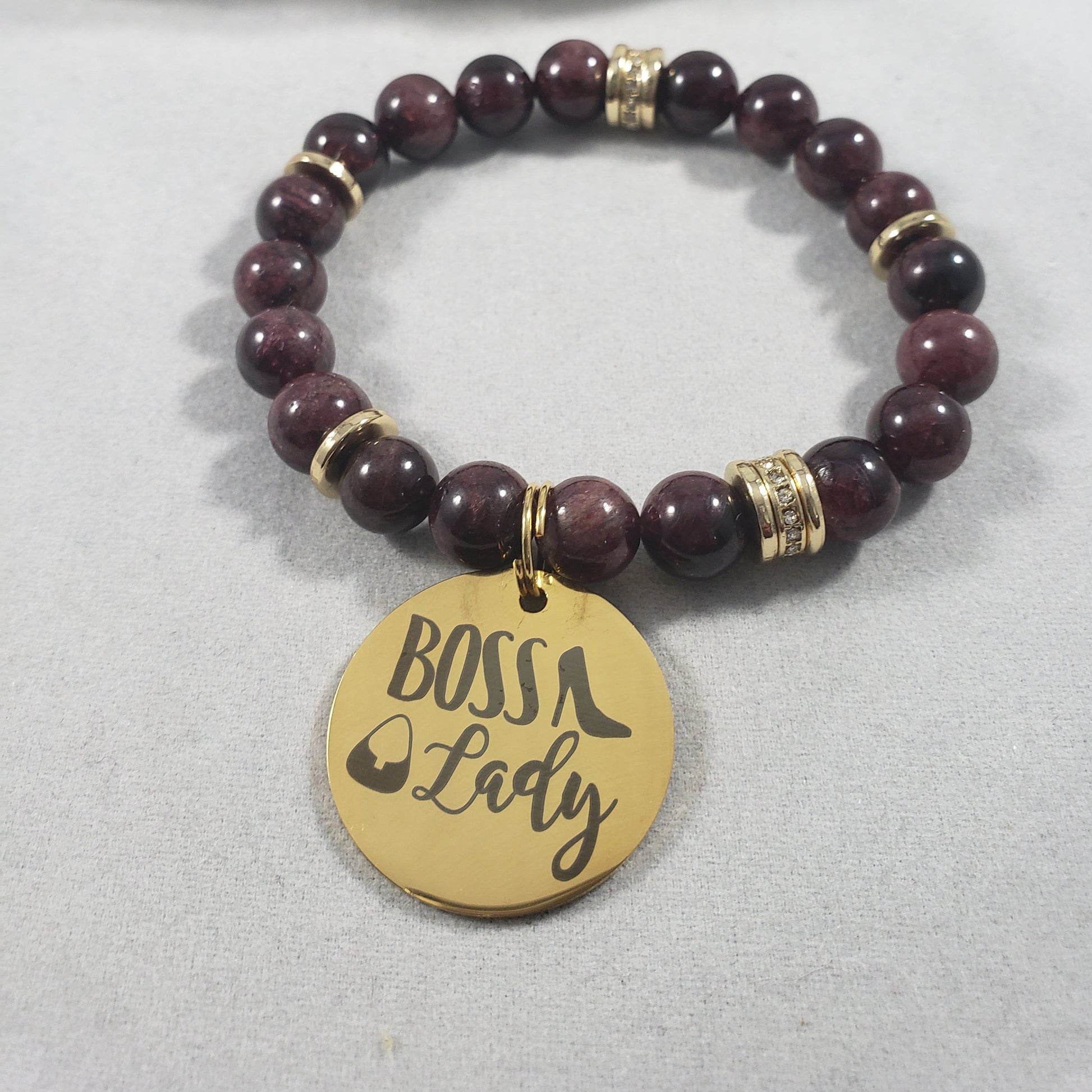 Natural Garnet Bracelet by: Keys Crystals